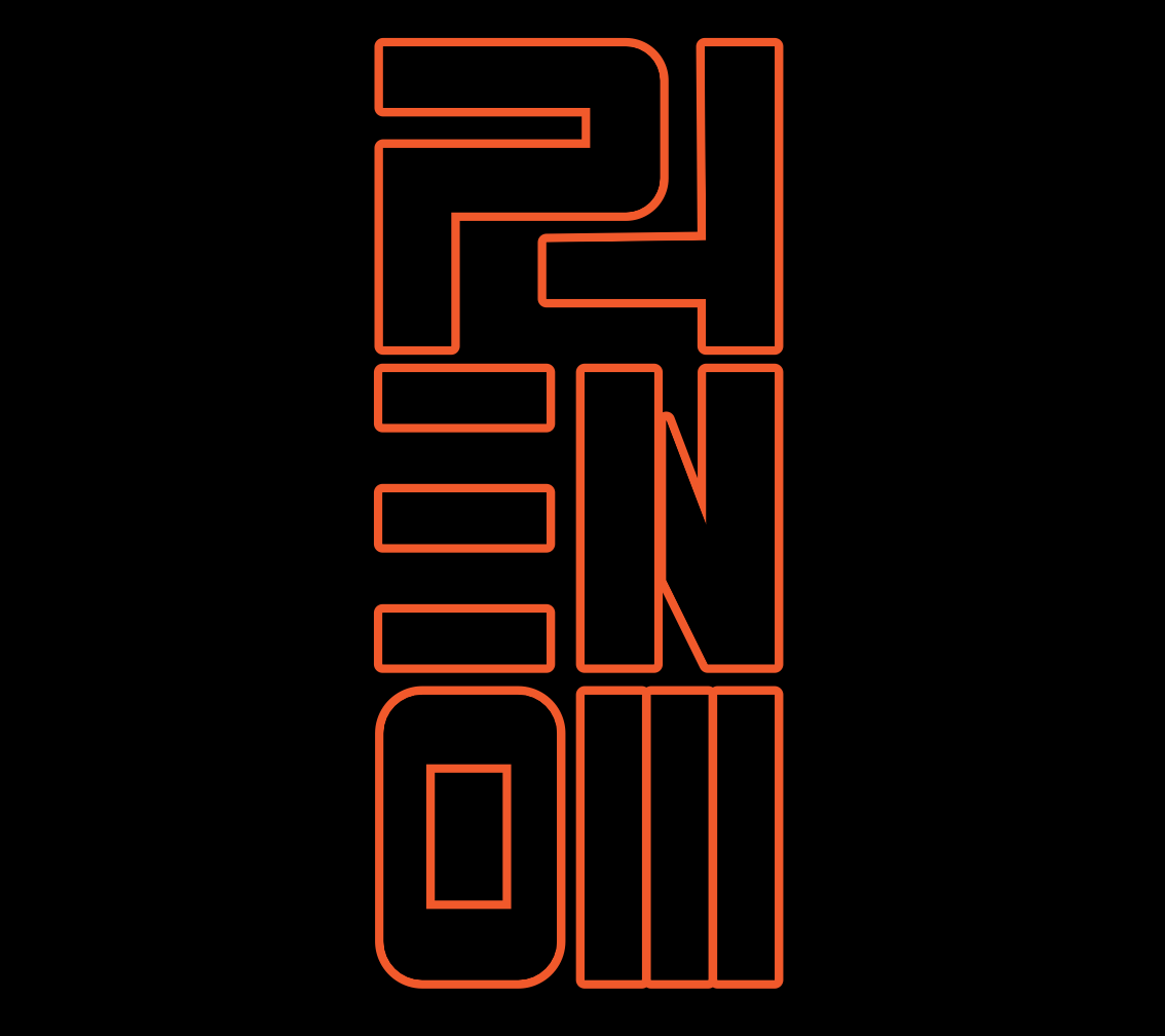 Phenom T-Shirt (Vertical) - Black/ Black/ Orange
