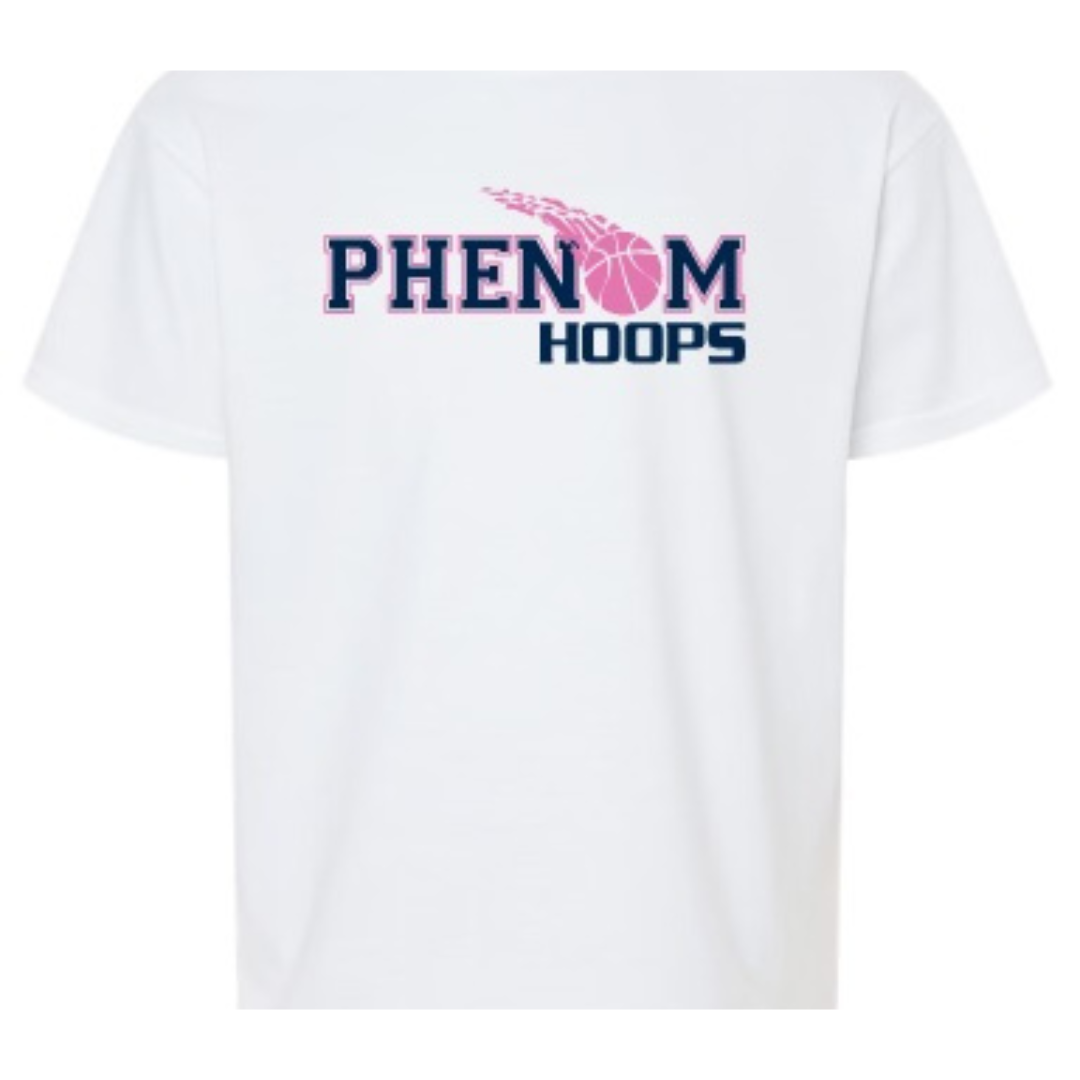 T-Shirt - Phenom Hoops White/Pink