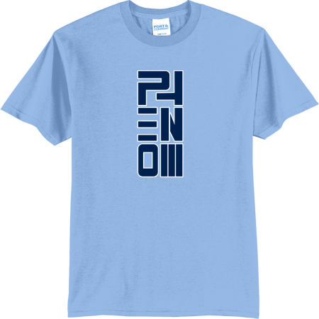 Phenom T-Shirt (Vertical) - Light Blue/ Navy