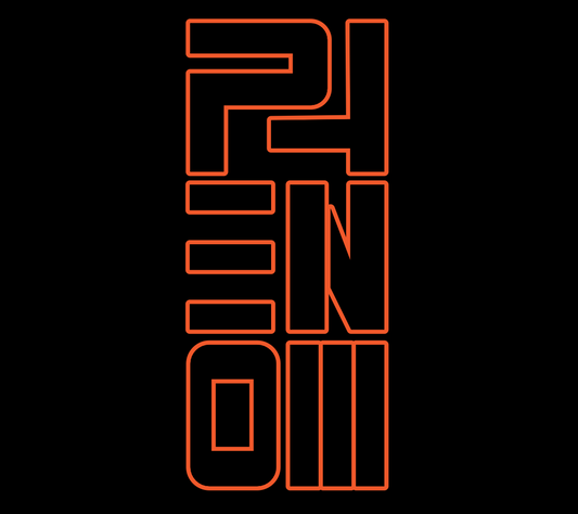 Phenom T-Shirt (Vertical) - Black/ Black/ Orange
